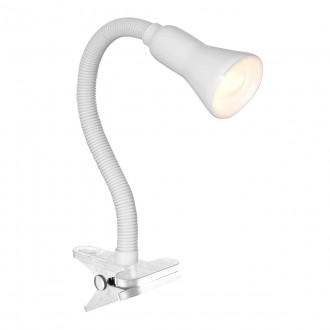 SEARCHLIGHT EU4122WH | Desk-Partners-Flex Searchlight stolové svietidlo 30cm prepínač na vedení flexibilné 1x E14 biela
