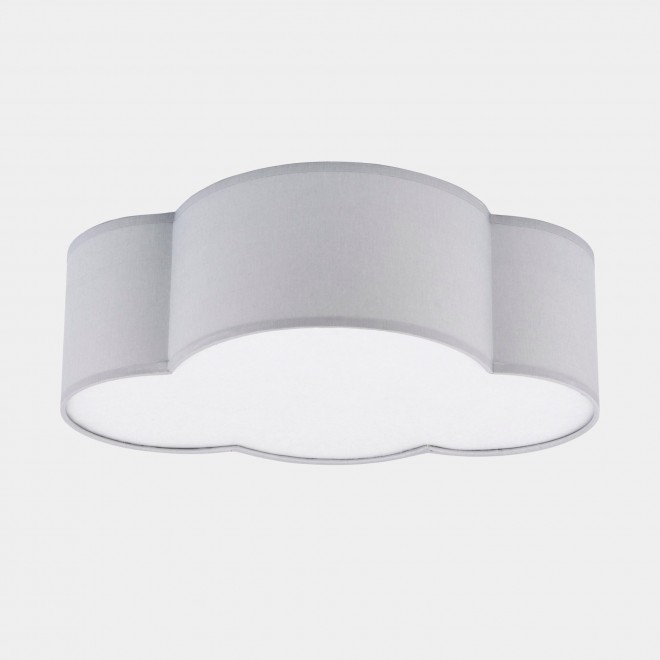 TK LIGHTING 3144 | Cloud Tk Lighting stropné svietidlo 2x E27 sivé, biela