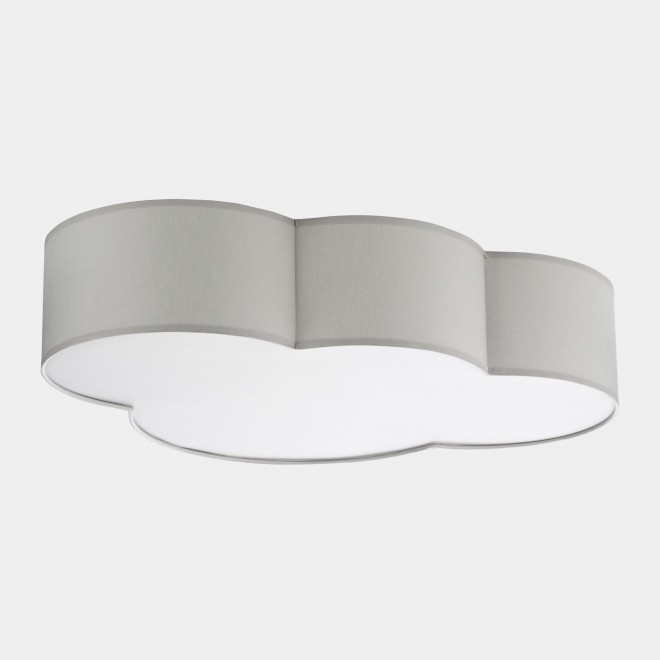 TK LIGHTING 3145 | Cloud Tk Lighting stropné svietidlo 4x E27 sivé, biela