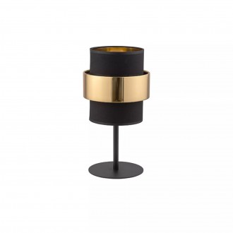 TK LIGHTING 4705 | Calisto-TK Tk Lighting stolové svietidlo 38cm prepínač 1x E27 čierna, zlatý