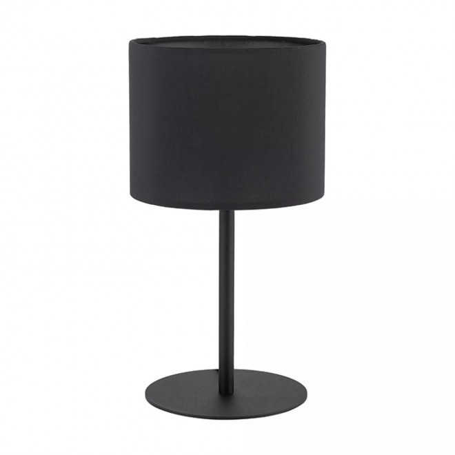 TK LIGHTING 5098 | Rondo-TK Tk Lighting stolové svietidlo 37cm prepínač 1x E27 čierna, biela