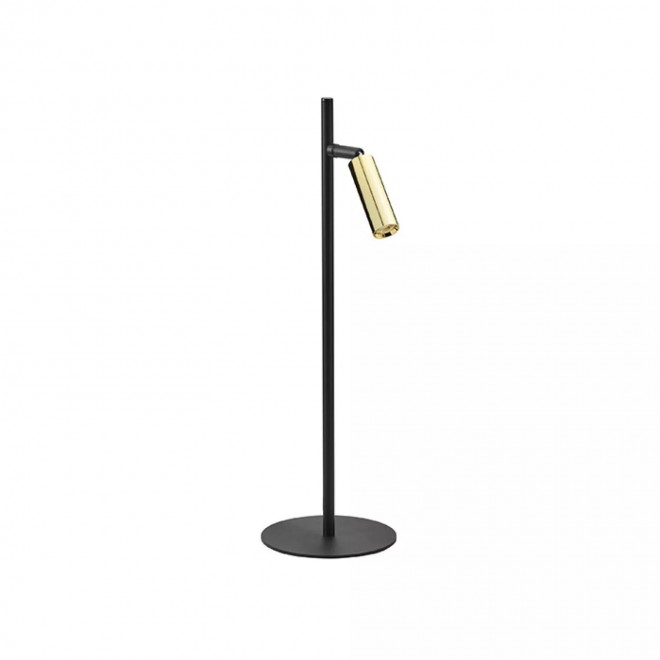 TK LIGHTING 5413 | Lagos Tk Lighting stolové svietidlo 46cm prepínač otočné prvky 1x G9 čierna, zlatý