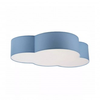 TK LIGHTING 6071 | Cloud Tk Lighting stropné svietidlo 4x E27 modrá, biela