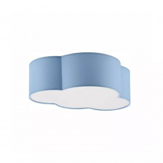 TK LIGHTING 6074 | Cloud Tk Lighting stropné svietidlo 2x E27 modrá, biela