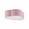 TK LIGHTING 6075 | Cloud Tk Lighting stropné svietidlo 2x E27 ružové, biela