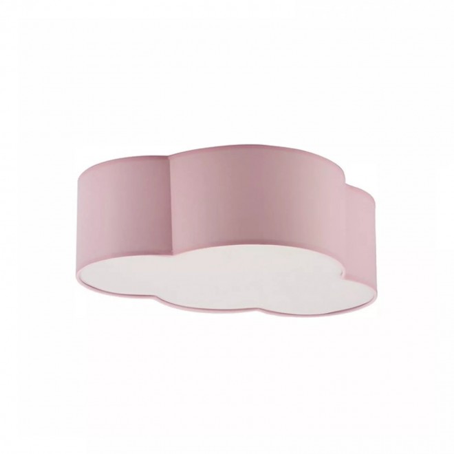 TK LIGHTING 6075 | Cloud Tk Lighting stropné svietidlo 2x E27 ružové, biela