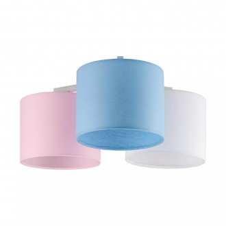 TK LIGHTING 6697 | Metis-TK Tk Lighting stropné svietidlo 3x E27 biela, modrá, ružová