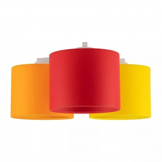 TK LIGHTING 6698 | Metis-TK Tk Lighting stropné svietidlo 3x E27 biela, pomaranč, červená