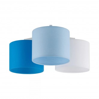 TK LIGHTING 6699 | Metis-TK Tk Lighting stropné svietidlo 3x E27 biela, modrá