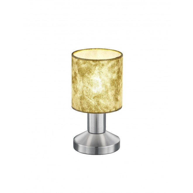 TRIO 595400179 | Garda-TR Trio stolové svietidlo 18cm dotykový vypínač 1x E14 matný nikel, zlatý