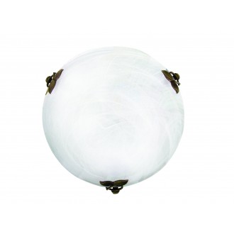 VIOKEF 3959000 | Flora-VI Viokef stropné svietidlo 2x E27 biela, antický, alabaster
