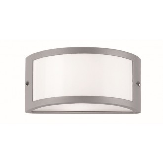 VIOKEF 4049100 | Limnos Viokef stenové svietidlo 1x E27 IP44 sivé, biela